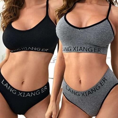 Lingerie Sets With Pads Fashion Bras Briefs Women Seamless Lenceria Push Up Bralette Active Bra and Panty Set Sports Underwear