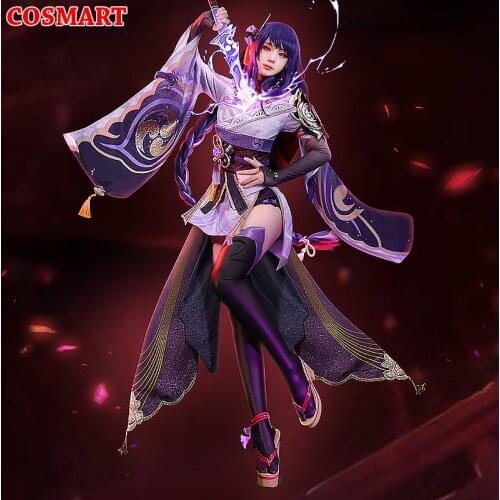 Anime Genshin Impact Raiden Shogun Baal Game Suit Kimono Uniform Dress Cosplay Costume Carnival Halloween Party Outfit For Women