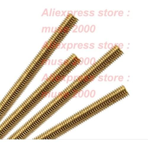 M4 m5 M6 M8 M10 M12 M14 M16 m18 m20 full thread BRASS rod pontil Length 200mm copper pole screw bolt bar light hanger LIGHTs