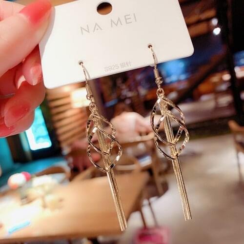 2021 New Crystal Trendy Water Drop Women Dangle Earrings Korean Style Earring Long Tassel Earrings For Women Elegant Jewelry