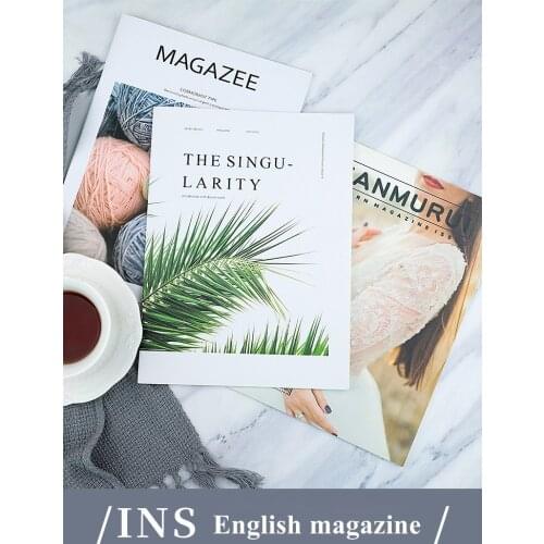 28*21cm English Magazine INS Photography Props Photo Background DIY Decoration Photo Studio Backdrops Accessories Ornaments