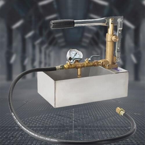 T-25K-P/T-50K-P/T-100K-P High-pressure Manual Test Pump Pipeline Test Pump Stainless Steel Water Tank Water Pressure Tester 4.5L
