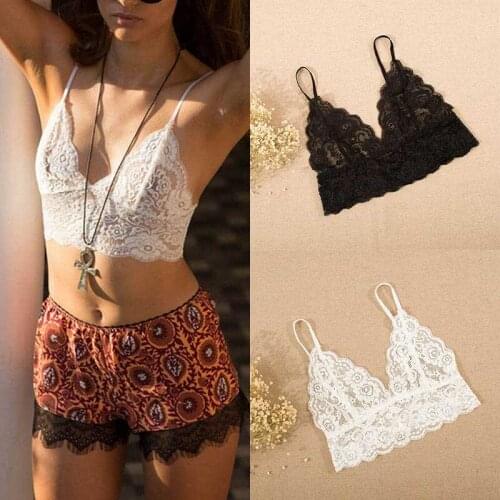 Sexy Transparent Female Bra Lace Underwear Breathable Thin White Bra Lingerie See Through Top