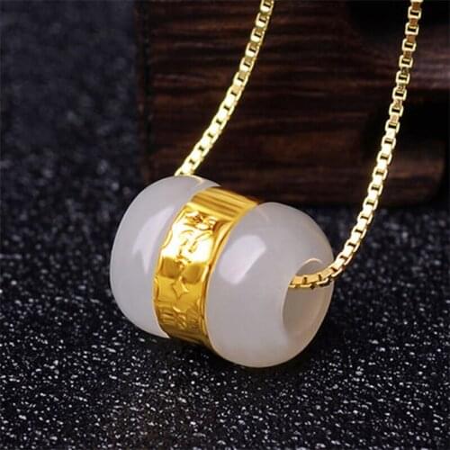 Silver 925 Jewelry Chain White Red Green Chalcedony Jade Gemstone Pendants Necklaces For Women Female Jewelry Black Friday 2019