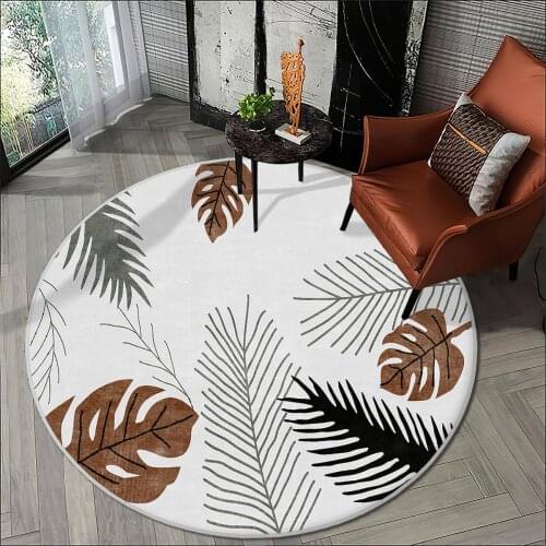 Modern white carpet Living Room Kitchen round carpet living room carpets high quality Free Shipping carpet with tree leaf patter