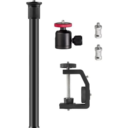 Universal Kits Desk Mount Stand Photography Tabletop C Clamp Mounting Adjustable Table Light Stand for DSLR Camera Video Light