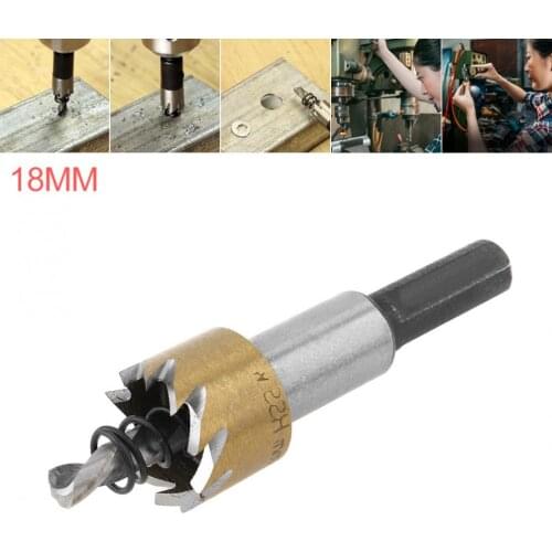 1pcs Hole Saw HSS Drill Bit Drilling Hole Cut Tool with 18mm 20mm 25mm 30mm for Installing Locks Door Knobs