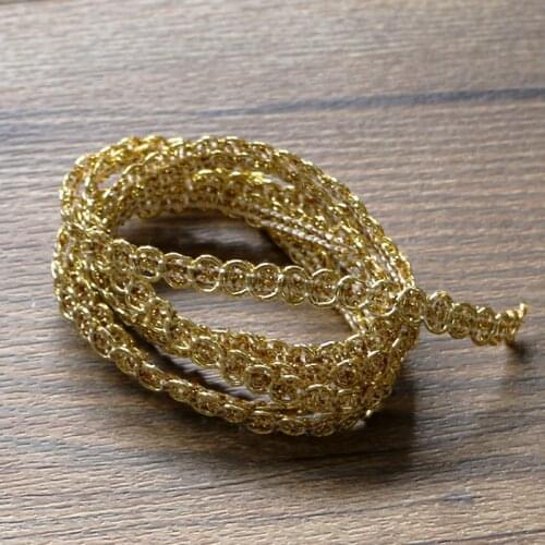 6 yards gold code fashion DIY gold lace knitting pattern exquisite handmade DIY accessories