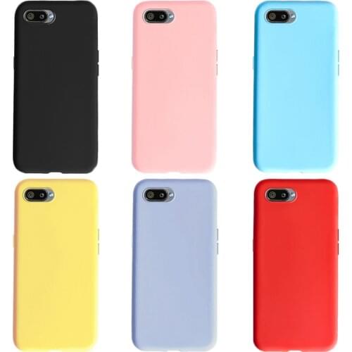 For OPPO A1K Phone Case Realme C2 Cover Colored Silicone Soft Coque For OPPO A1K RMX1941 A1K A1 k CPH1923 Funda RealmeC2 6.1"