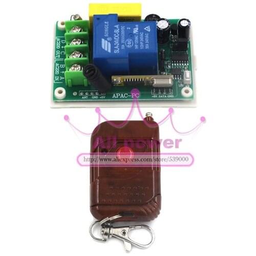 2 Ways Digital Wireless Remote Control 100m Working Distance AC 220V 30A Light Lamp Power Switch Home House Use
