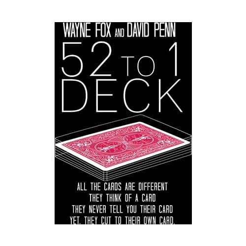 The 52 to 1 Deck (Gimmicks and Online Instructions) by Wayne Fox - Card Magic Tricks Illusions Mentalism Magician Props Fun