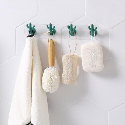Indoor Kitchen Wall Pendant Punch-Free Adhesive Brush Dishwashing Ball Rag Storage Hook Bedroom Towel Bath Ball Pendant