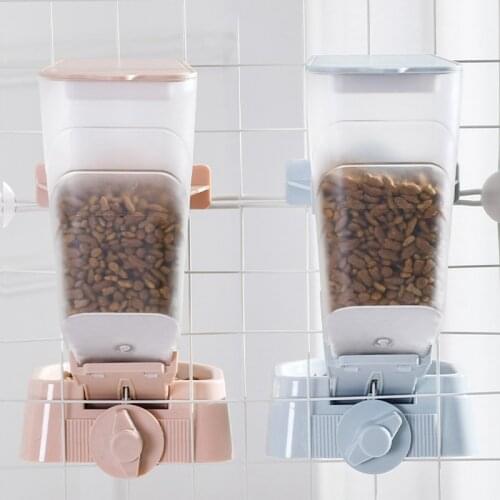 Pet Food Bowl Can Hang Stationary Dog For Cat Cage Feeder Bowls Dogs Hanging Bowls Puppy Rabbit External Kitten Feeder Food Bowl