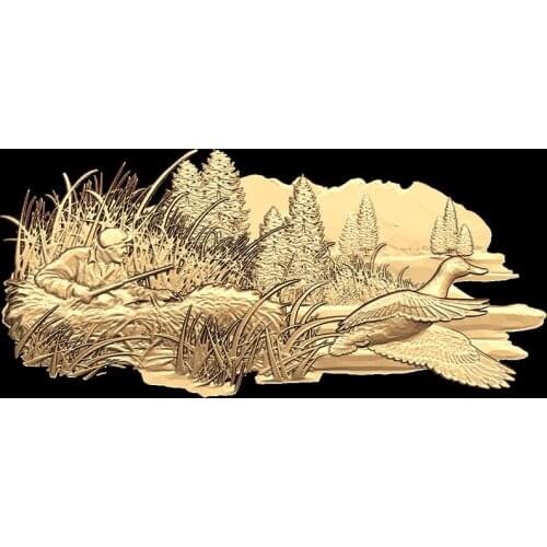 STL Model Hunt Birds for CNC Router 3D Printer Artcam Aspire Bas Relief