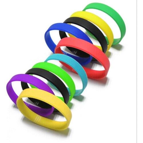 Fashion Silicone Rubber Wristband Flexible Wrist Band Cuff Bracelet Sports Casual Band For Anniversary Dating Gift Party TXTB1