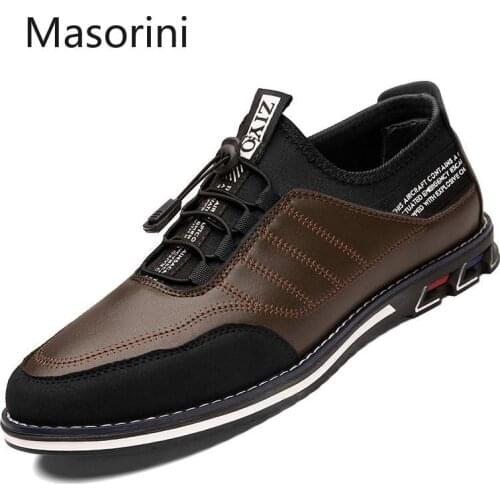 Comfortable 2021 Men Casual Shoes High Quality Leather Mens Shoes Breathable Boat Shoes Men Business Shoes Zapatillas Hombre