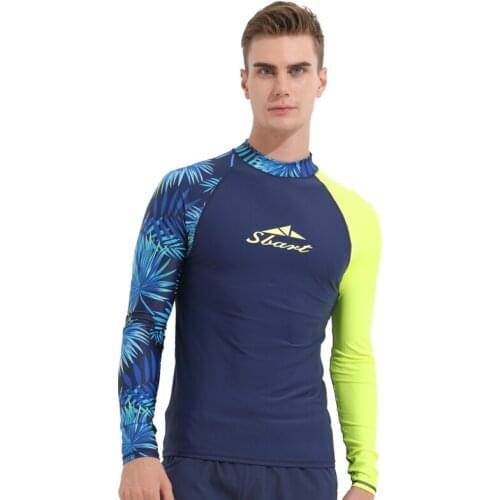 SBART diving suit mens body length sleeve sunscreen clothes speed surfing snorkeling male swimsuit jellyfish clothes swimwear