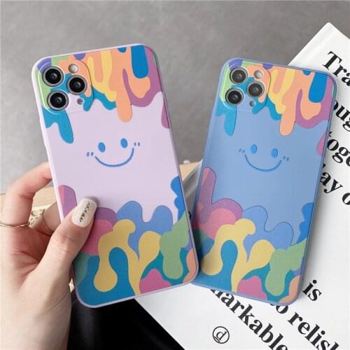 Funny Graffiti Pattern Shockproof Soft Phone Case For iphone 12 Pro 11 Pro Max Xs Max XR X 6 7 8 Plus SE Matte TPU Protect Cover