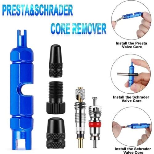 26/15Pcs Multi-tool Bicycle Valves Core Extension Rod Set Bicycle Inner Tube Disassembly Spanner Core Removal Tool