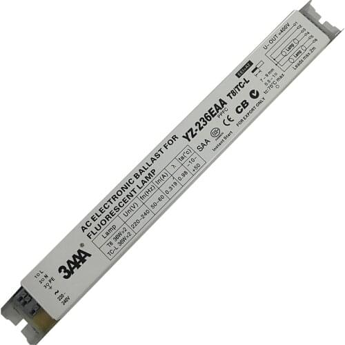 3AAA YZ-236EAA T8 TC-L 220-240V 2x36W 2x40W L290D Neon Lamp / Fluorescent Lamp Electronic Ballast