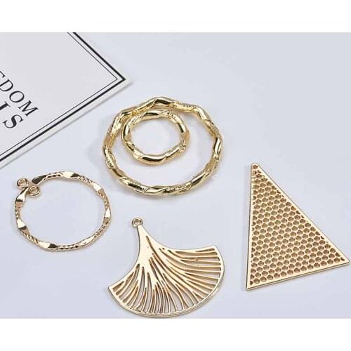 New Trendy 30pcs/lot alloy materials geometry round shape diy jewelry earrings/necklace/bracelets pendants accessory