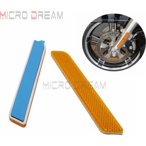1 Pair Motorcycle Front Fork Leg Reflector Reflective Sticker For Harley Road King Road Street Glide FLHX All Bikes Cars Trucks