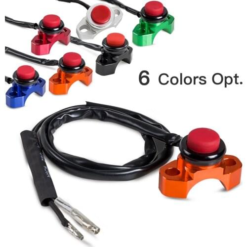 Engine Kill Starter Switch For Kawasaki KDX200 KDX250 KE100 KX125 KX250 KLX650R CNC Motorcycle Engine Stop Start Kill Switch