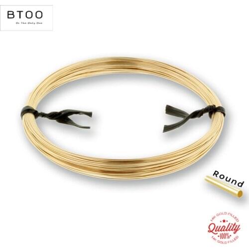 One Meter Half Hard/Dead Soft 14K Gold Filled Beading Wire Metel Thread 14K Gold Wire for Gold Jewelry Making Earring DIY