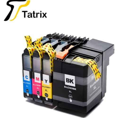 Tatrix 4PK For Brother LC569 LC565 Compatible Ink Cartridge LC569XL LC565XL For Brother MFC-J3520 MFC-J3720 Printer