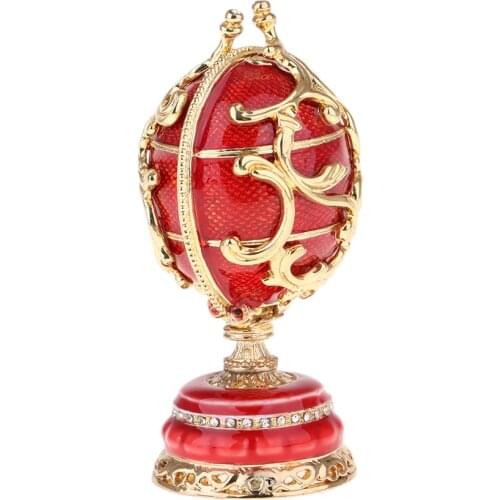 Vintage Metal Jewelry Trinket Box Egg For Girls Lady Friends Family Gifts