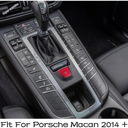 Car Interior Parts P Button Electronic Handbrake Cover Trim Fit For Porsche Macan 2014 - 2020 Red / Blue / Silver Accessories