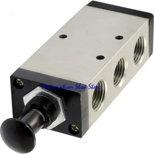 1/2"PT Air Inlet Five Way Two Position Manual Hand Pull Valve 4R410-15