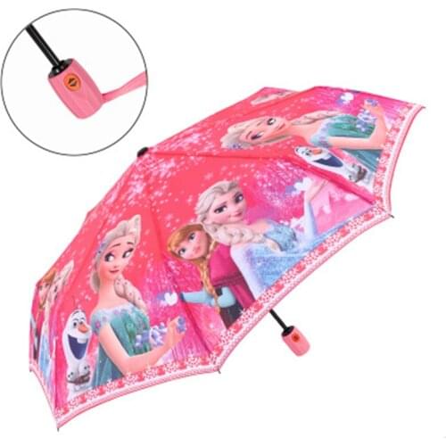 Frozen Portable Foldable Umbrella Children Kid Girl Boy Baby Princess Parasol Windproof Rain Umbrella Easy Opening Folding