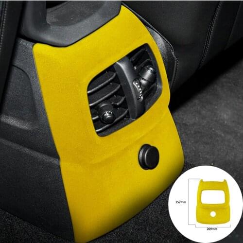 For BMW F60 2018-2020 Alcantara Suede Wrap Car Back Air Vent Conditioning Outlet Panel Trim Stickers Cover Mouldings Styling