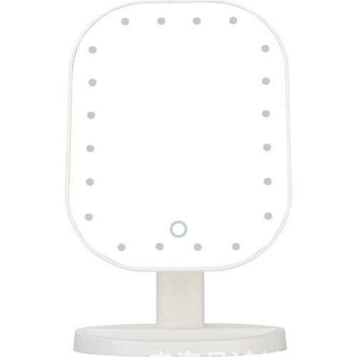 Makeup Mirror 20-LED Touch Screen Switch Desktop Makeup Tool 180° Adjustable Mirror Portable Mirror For Travel And Home