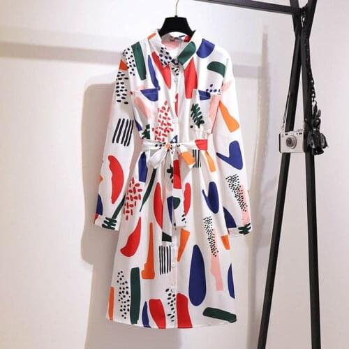 Autumn chiffon dress women plus size bust 157cm 6XL 7XL 8XL 9XL 10XL long sleeve printed dress women multicolor