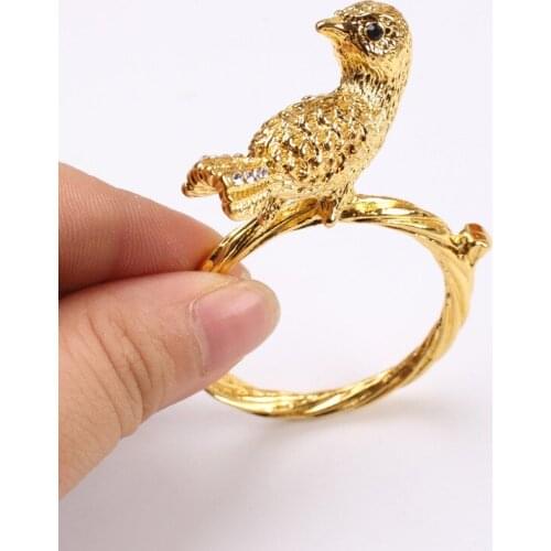 10pcs Plated metal golden bird model room napkin buckle hotel napkin ring napkin ring