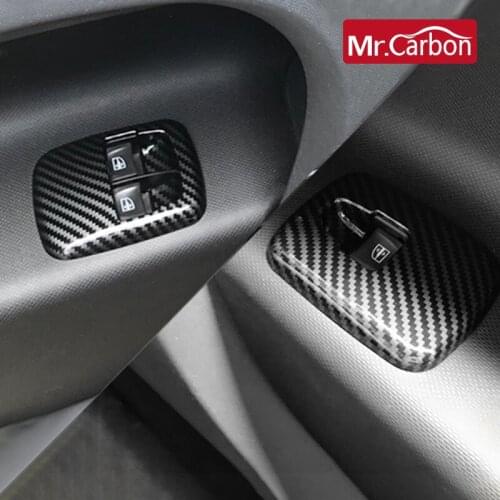 2 Pcs Car Power Window Switch Button Panel plastic Decoration Cover For Mercedes Smart 453Fortwo Forfour Car Styling Accessories
