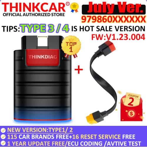 THINKCAR Old Boot Thinkdiag for Diagzone Full System All Software 1 year free OBD2 Diagnostic Tool 15 reset services Ecu coding