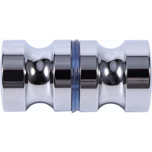Aluminum Alloy Door Handle 1.1" Diameter Single Glass Door Knob Bathroom Shower Cabinet Handle with Screw Home Hardware