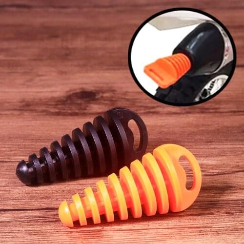Black Orange Motorcycle Pipe Motocross Tailpipe PVC Air-bleeder Plug Exhaust Silencer Muffler Wash Plug Pipe Protector