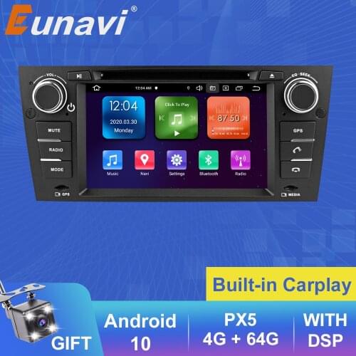 Eunavi Android 10 Car Radio Multimedia Player For 3 Series BMW E90 E91 E92 E93 318 320 325 1 Din Auto DVD Radio Audio WIFI RDS