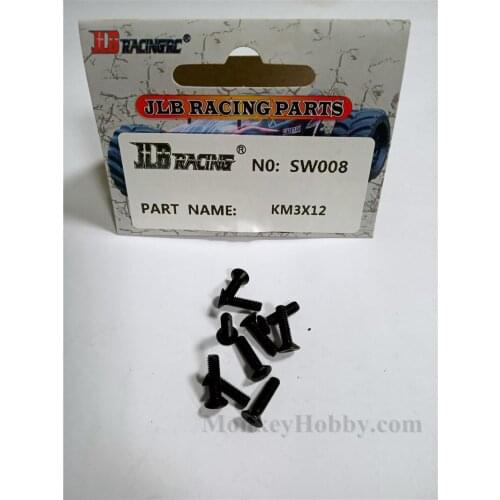 JLB SW008 KM3X12mm 10pcs Screw CHEETAH 11101 21101 1/10 RC Car Parts