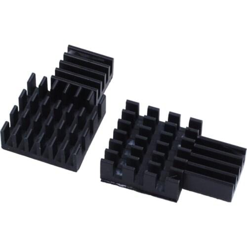 10Pcs Black Aluminum Heatsink Cooler Cooling kit for Raspberry Pi 3,Pi 2,Pi Model B