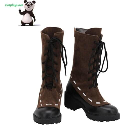 CosplayLove Identity V Gardener Emma Woods Brown Cosplay Shoes Long Boots Leather Custom Hand Made