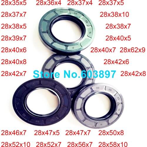 1PC 2PCS 28MM Skeleton Oil Seal 28x47x7 28x52x10 28x42x7 28x37x7 28x38x7 28x40x7MM TC Nitrile NBR Shaft Gasket