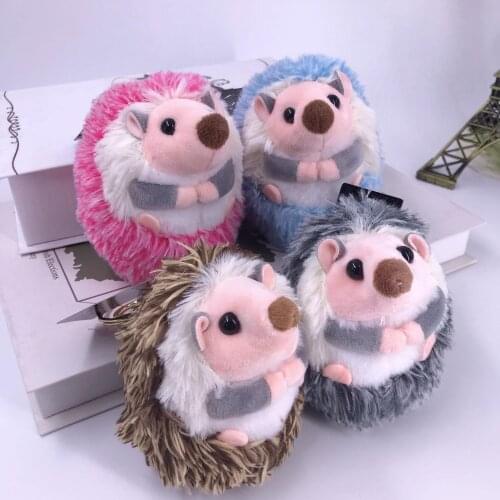 Cute Cartoon Hedgehog Soft Plush Doll Backpack Bag Hanging Pendant Kids Gift