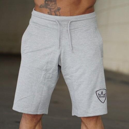 Men 2018 Summer New Loose Cotton Shorts Man Gyms Fitness Knee Length Sweatpants Male Jogger Workout Crossfit Brand Short Pants