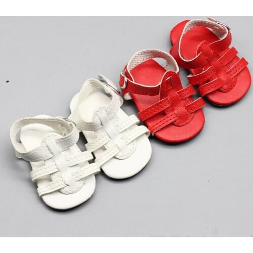 New 2 colors cute 1/3 doll shoes sandals for 18 inch Girl Dolls as fit 43cm baby doll gift for kids, doll accessories