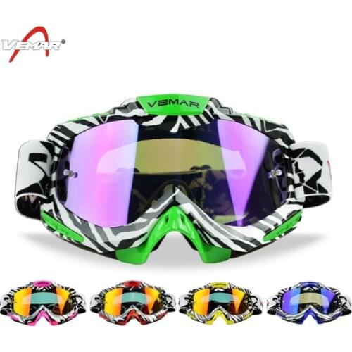 VEMAR Motocross Off-Road Goggles Replaceable Lens Dirt Bike ATV Downhill DH MX Motorcycle Racing Eyewear Ski Snowboard Glasses